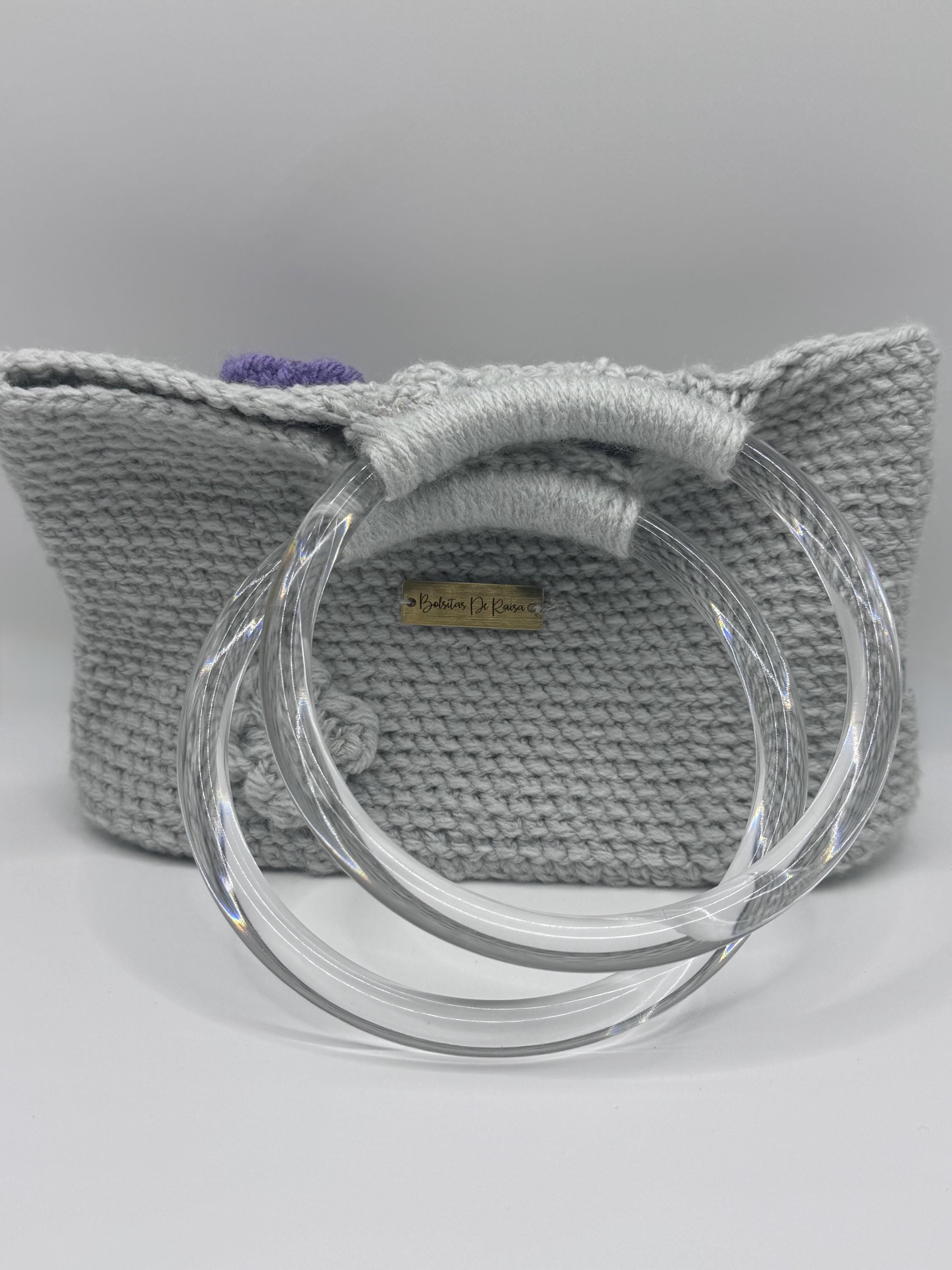 The Alina — Minimalist Ivory Crochet Handbag with Floral Accents