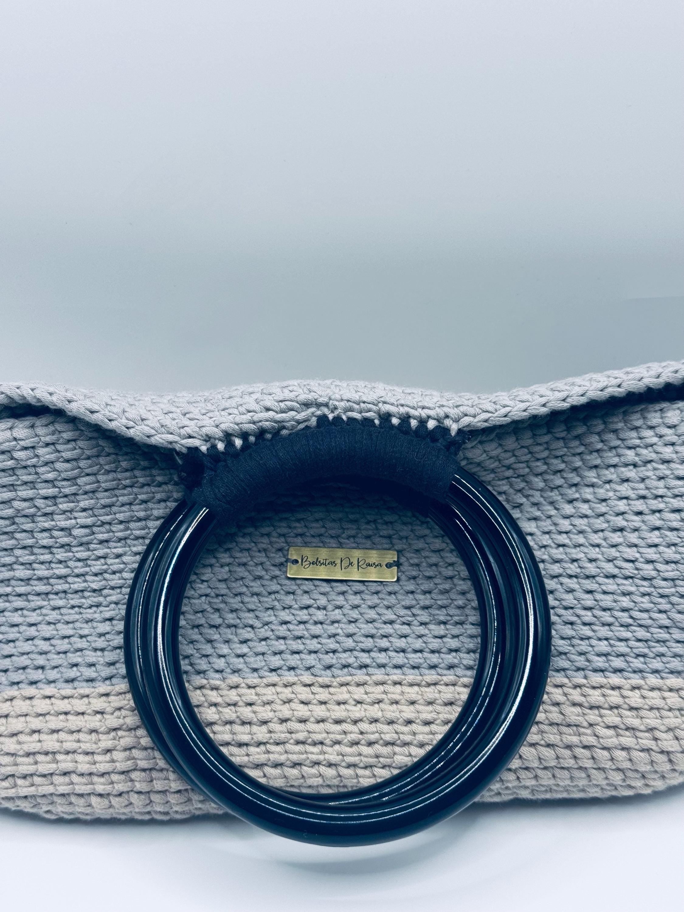 The Solene — Minimalist Crochet Ring Handle Handbag – Structured Everyday Style
