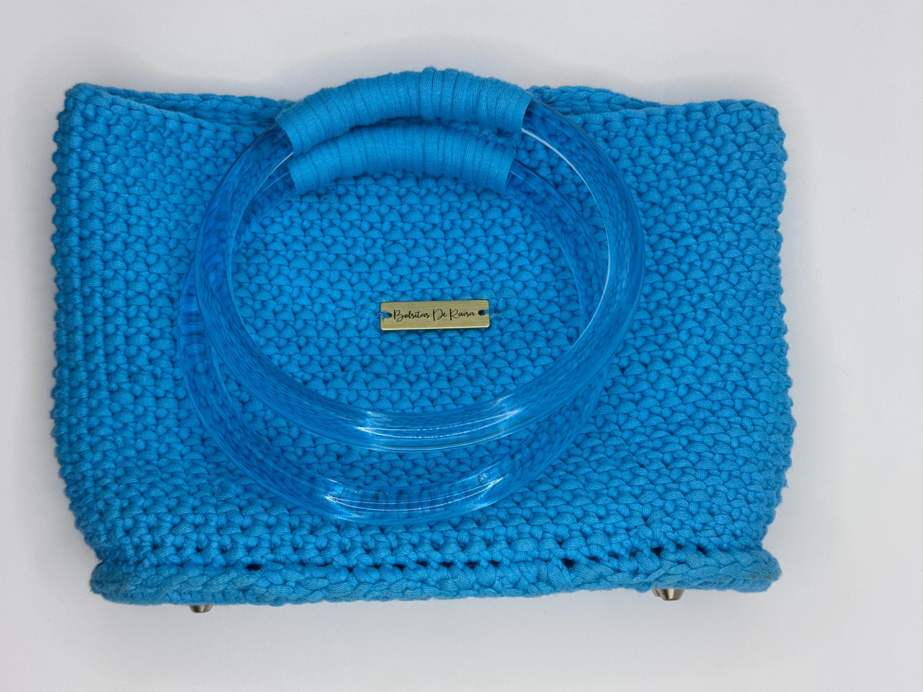 The Celeste — Structured Minimalist Crochet Handbag with Floral Detail