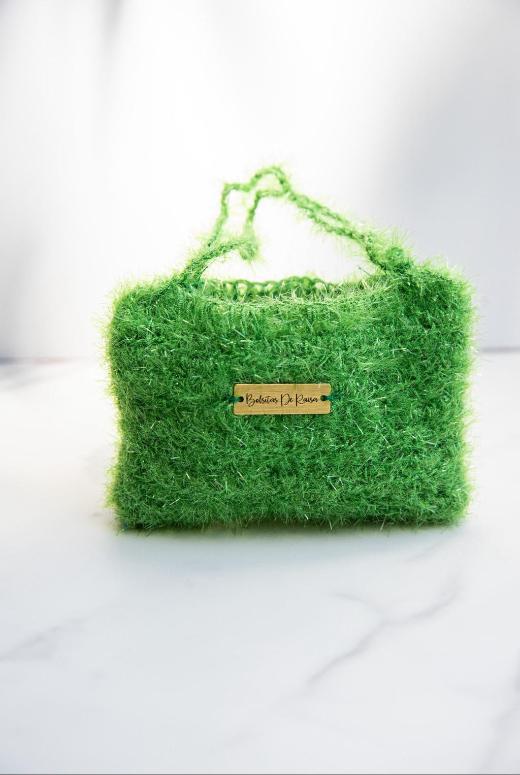 The Luma Mini — Minimalist Fuzzy Crochet Mini Purse – Soft Statement Style