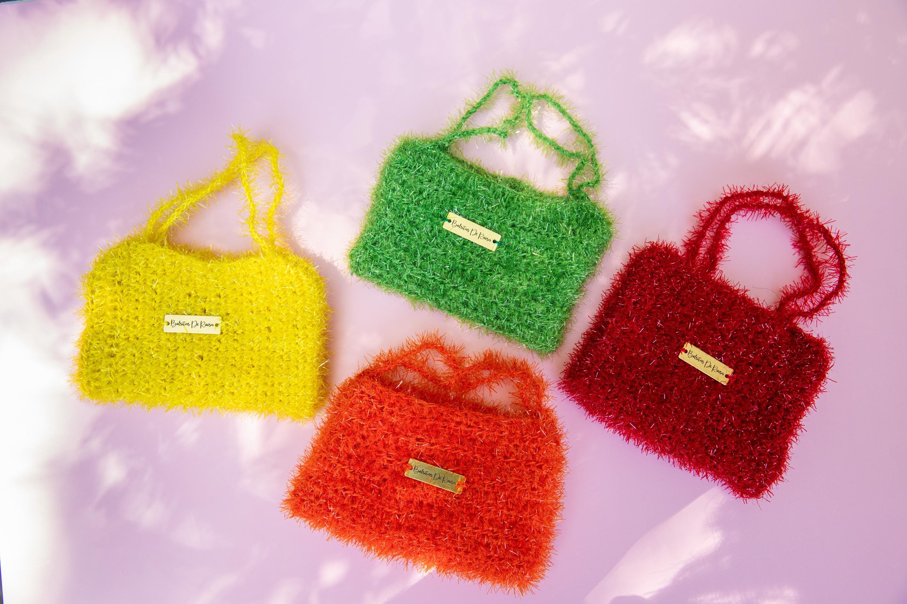 The Luma Mini — Minimalist Fuzzy Crochet Mini Purse – Soft Statement Style