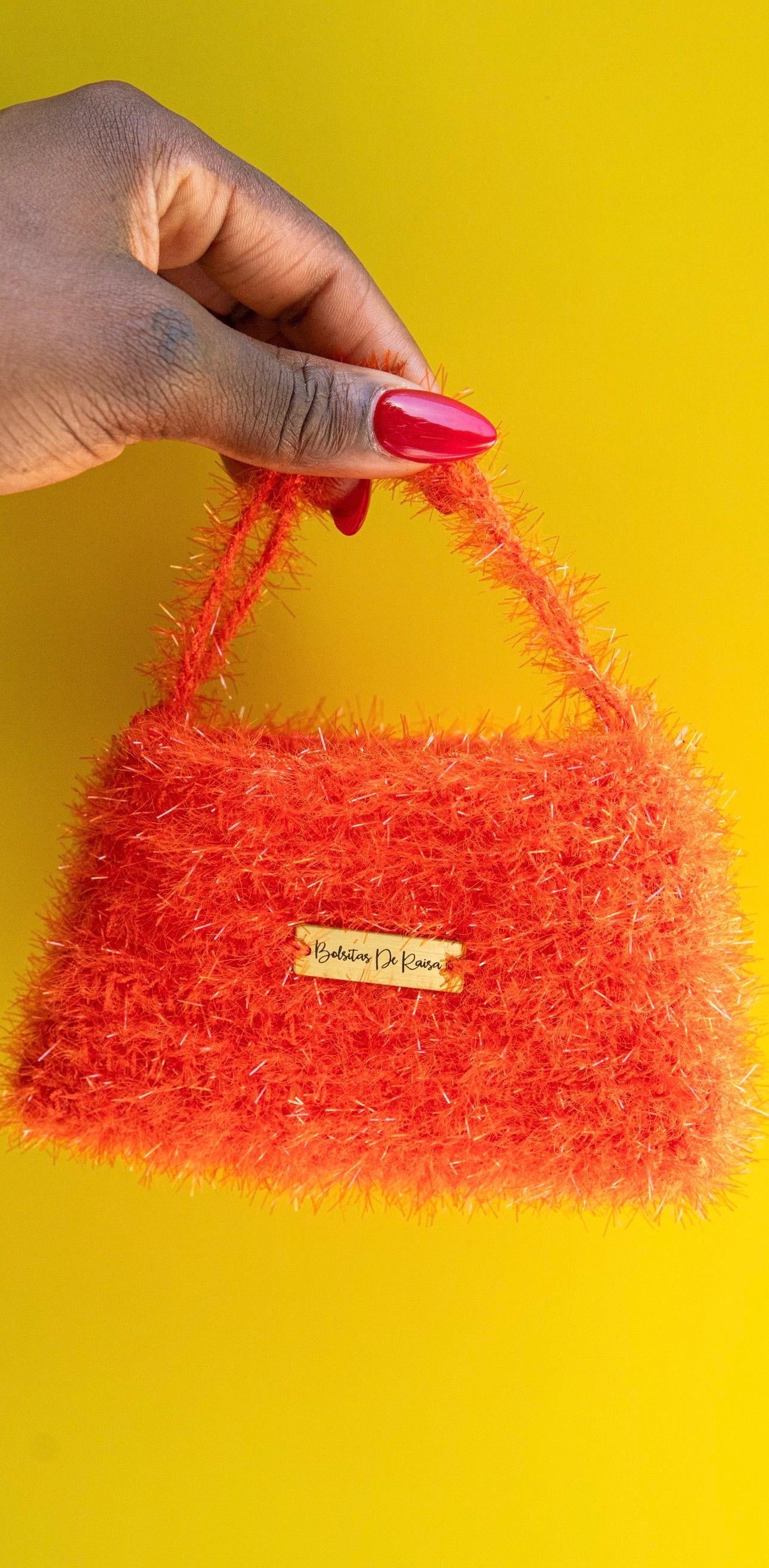The Luma Mini — Minimalist Fuzzy Crochet Mini Purse – Soft Statement Style