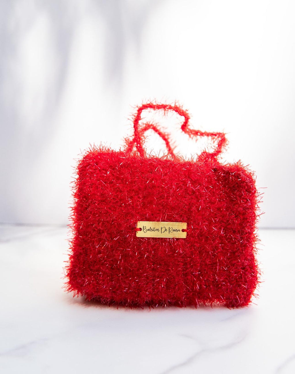The Luma Mini — Minimalist Fuzzy Crochet Mini Purse – Soft Statement Style