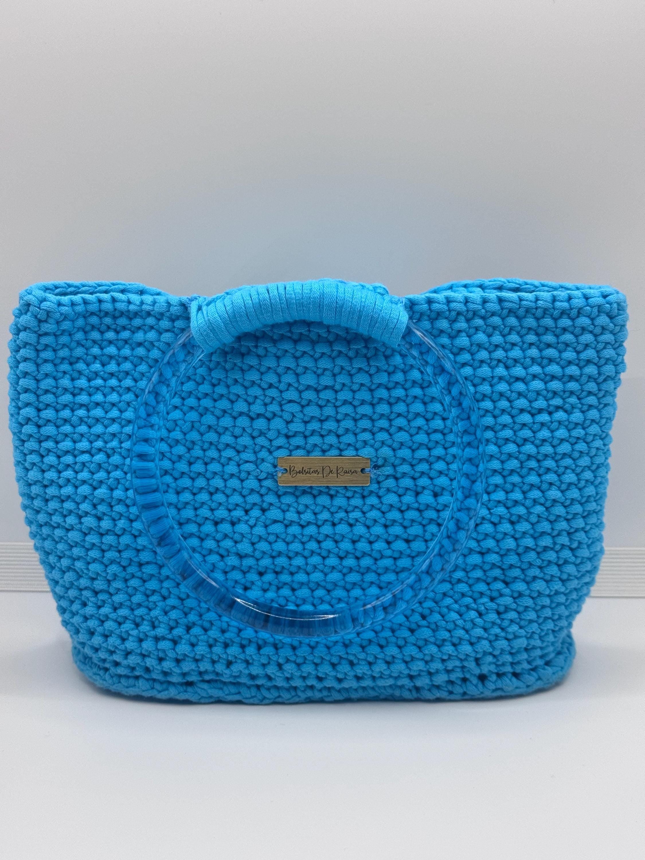 The Celeste — Structured Minimalist Crochet Handbag with Floral Detail