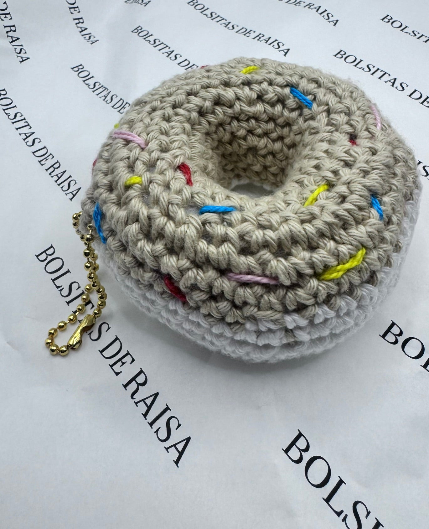 Handmade Crocheted Donut Charm | Kawaii Food Accessory, Bag Keychain Gift