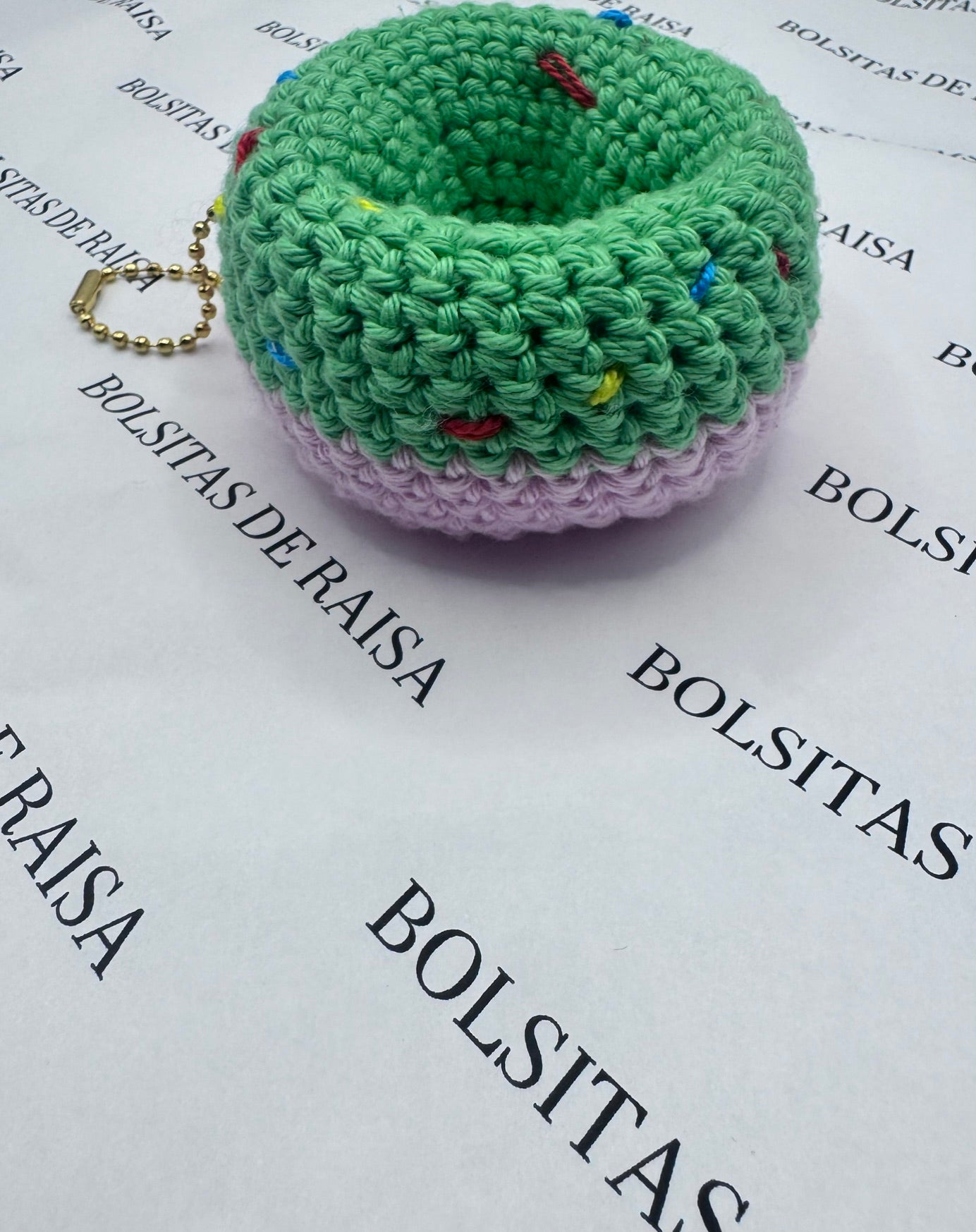 Handmade Crocheted Donut Charm | Kawaii Food Accessory, Bag Keychain Gift