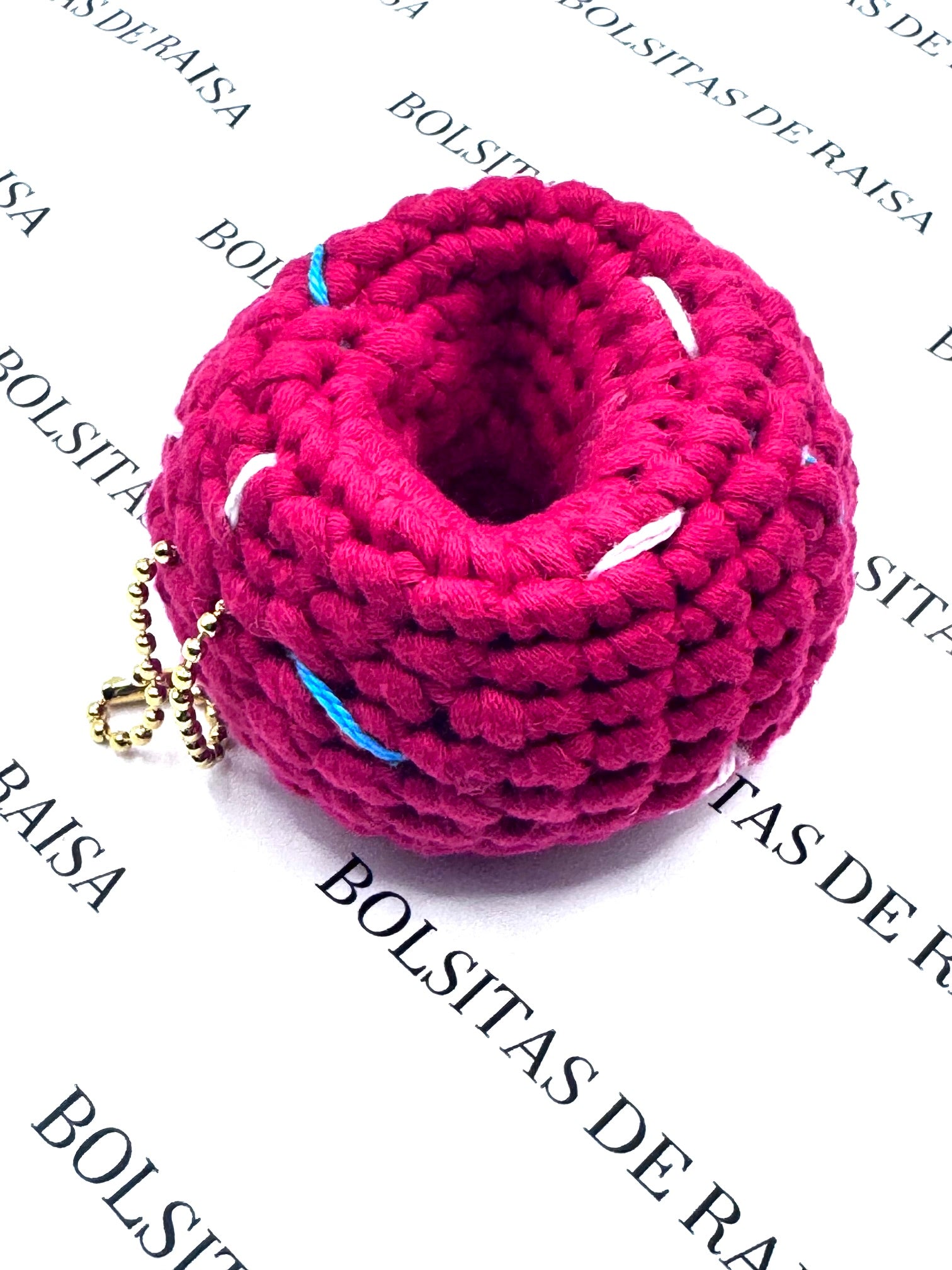 Handmade Crocheted Donut Charm | Kawaii Food Accessory, Bag Keychain Gift