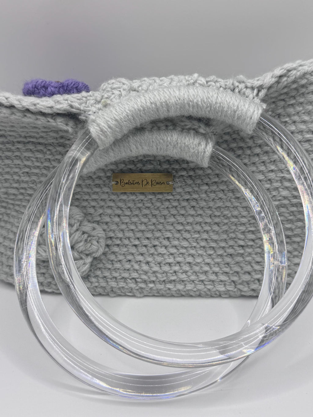 The Alina — Minimalist Ivory Crochet Handbag with Floral Accents