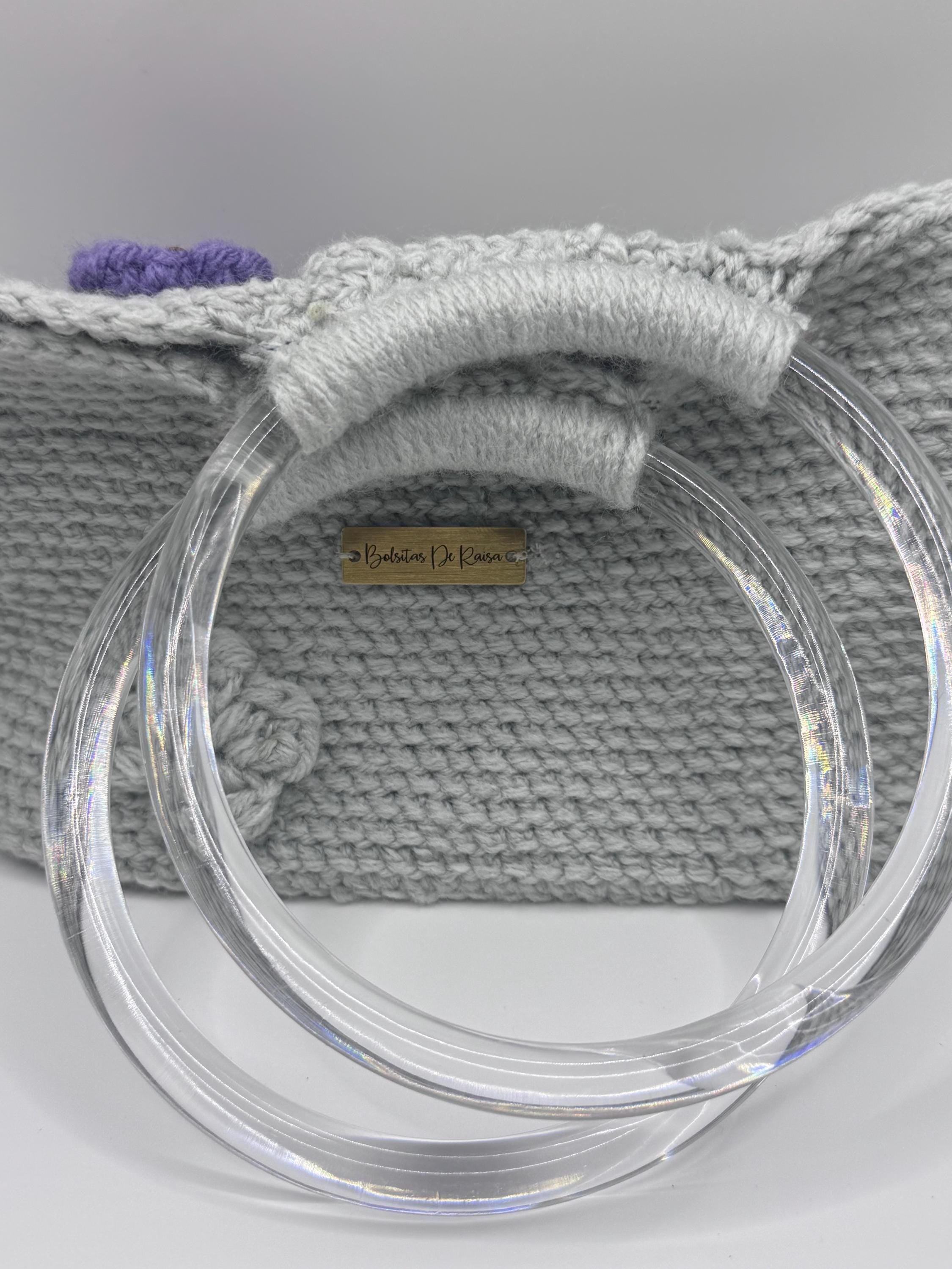 The Alina — Minimalist Ivory Crochet Handbag with Floral Accents