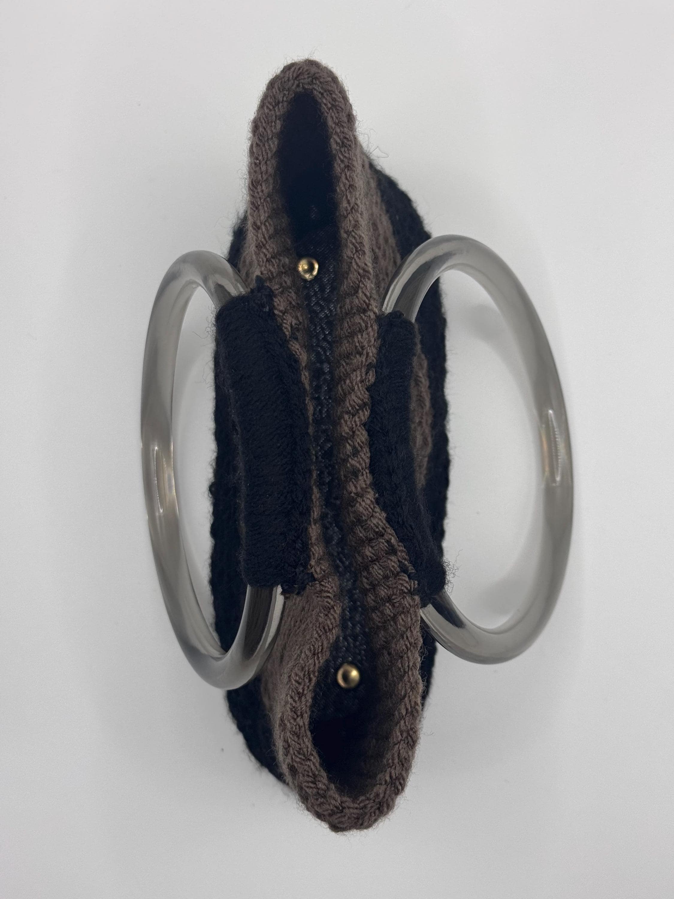 The Noa — Structured Minimalist Crochet Handbag with Clear Ring Handles