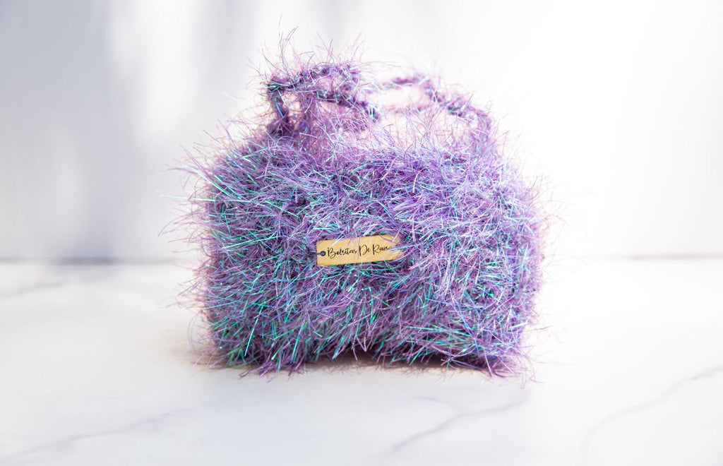The Luma Mini — Minimalist Fuzzy Crochet Mini Purse – Soft Statement Style