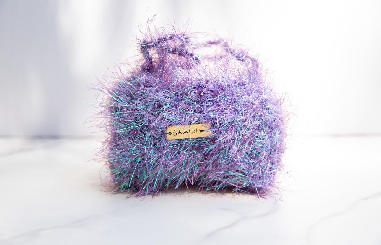 The Luma Mini — Minimalist Fuzzy Crochet Mini Purse – Soft Statement Style