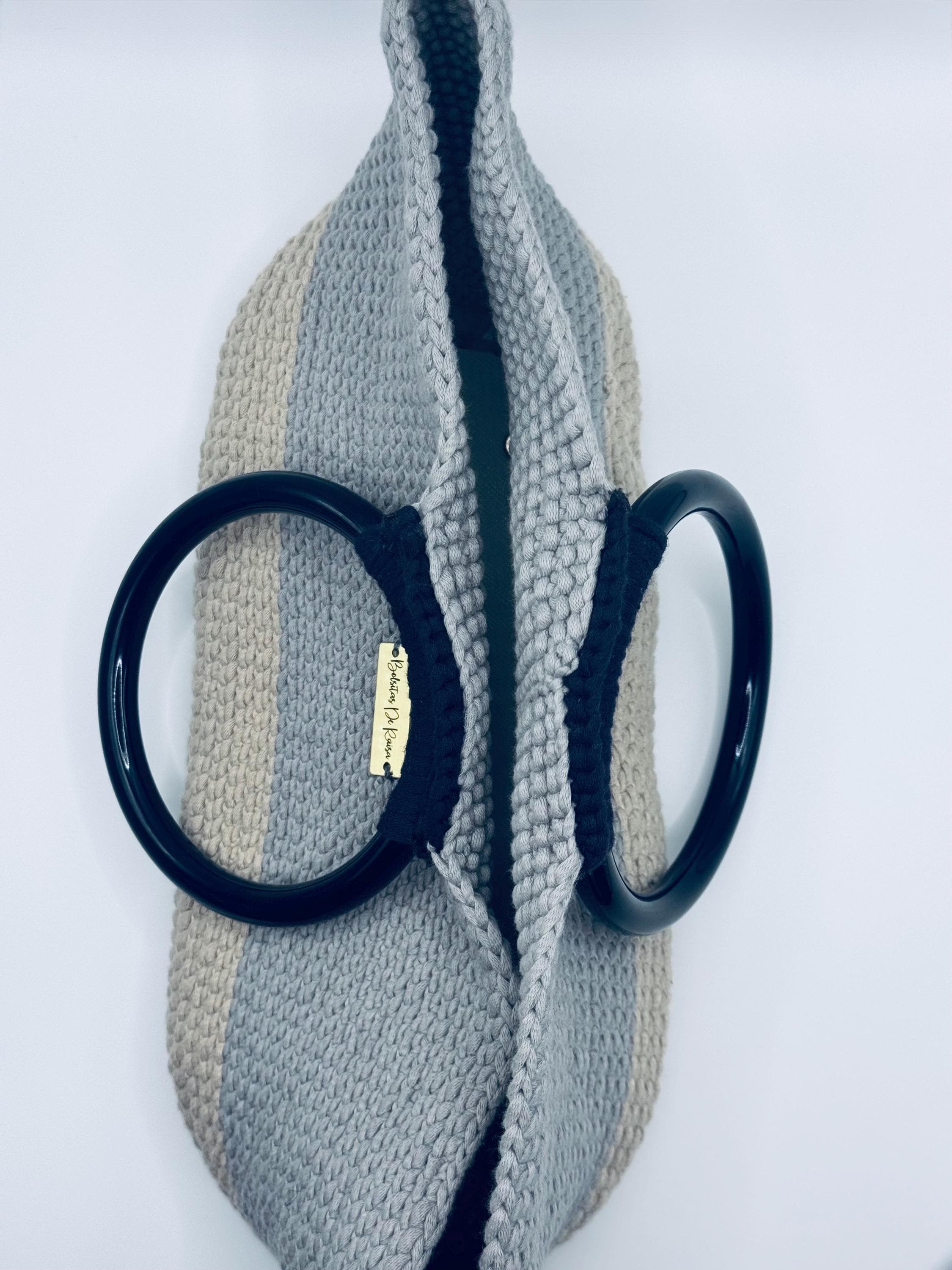 The Solene — Minimalist Crochet Ring Handle Handbag – Structured Everyday Style