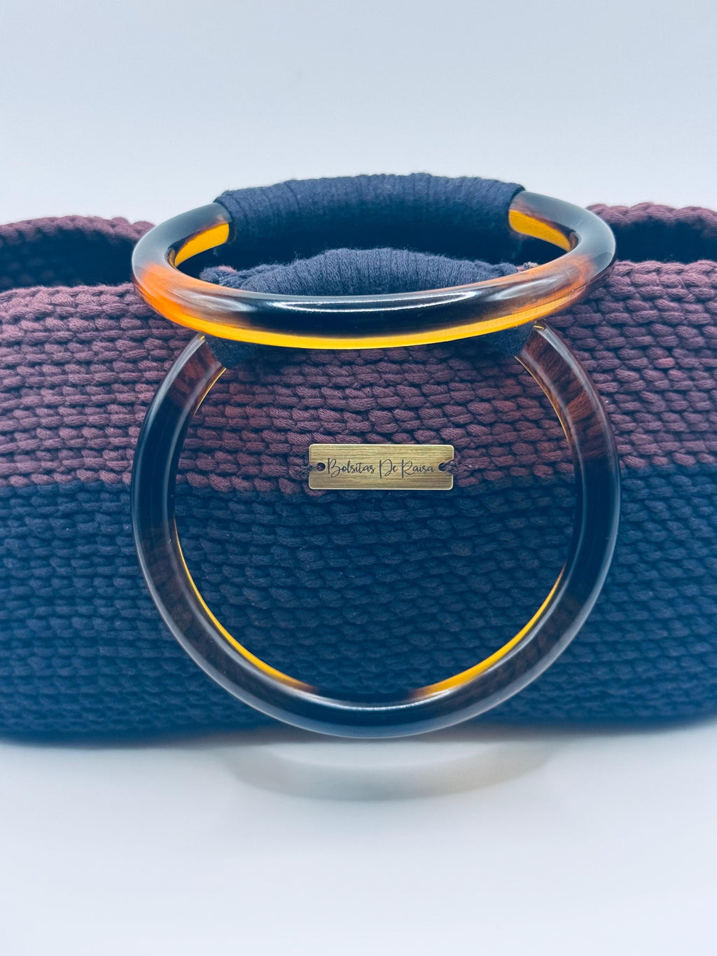 The Arlo — Structured Minimalist Crochet Handbag with Statement Ring Handles