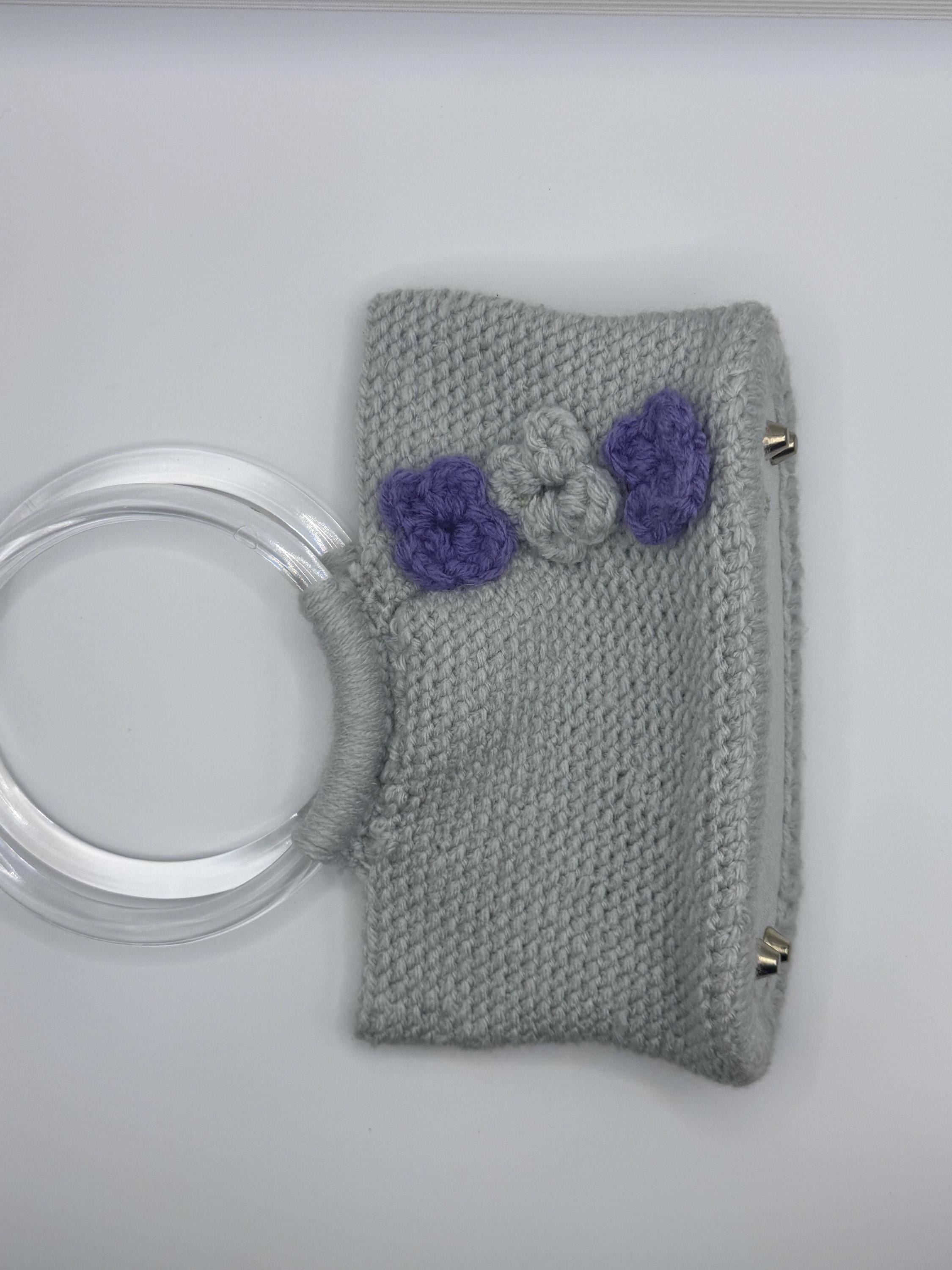 The Alina — Minimalist Ivory Crochet Handbag with Floral Accents