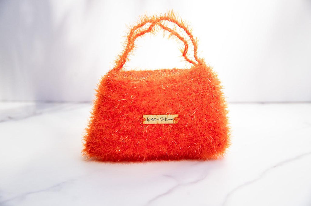 The Luma Mini — Minimalist Fuzzy Crochet Mini Purse – Soft Statement Style
