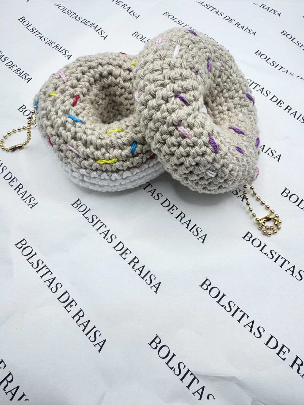 Handmade Crocheted Donut Charm | Kawaii Food Accessory, Bag Keychain Gift