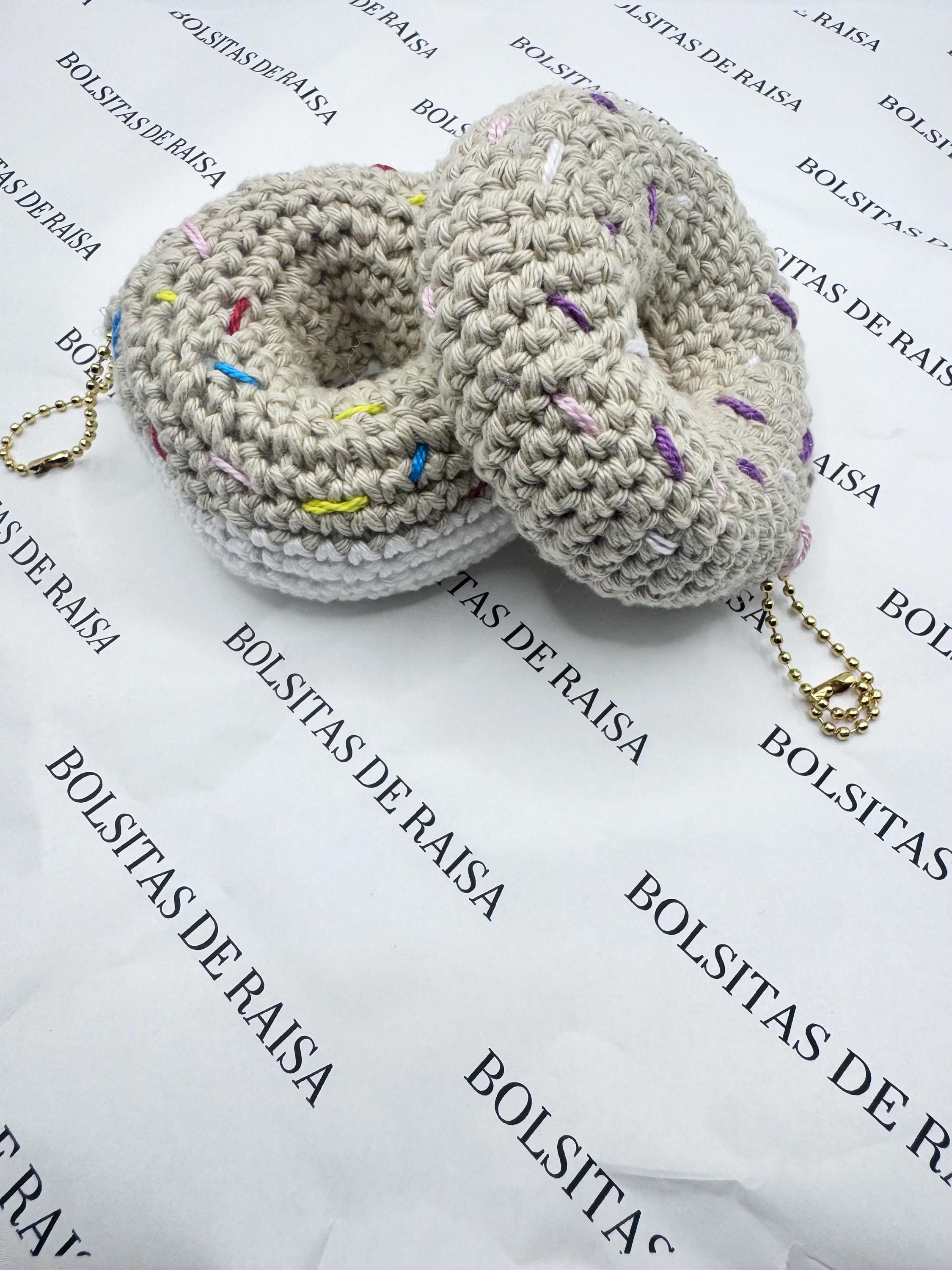 Handmade Crocheted Donut Charm | Kawaii Food Accessory, Bag Keychain Gift